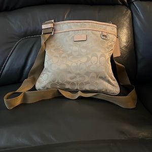 Coach Tan Nylon Hippie Cross body